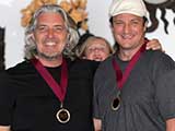 Nathan Fillion was unable to attend the ceremony, but PJ delivered his medal upon his return to Los Angeles. © PJ Haarsma