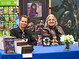 Frank and PJ signed books at Barnes & Noble Chandler as part of the Holiday Book Drive for KNTR. © Denise Gary
