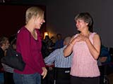 Joy Leveen shares a laugh with Denise.